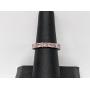 .925 Sterling Silver Pink Stone/Diamond Band