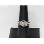 .925 Sterling Silver Diamond Swirl Ring