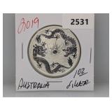 2019 1oz .999 Silv Australia $1 Dollar