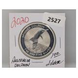 2020 1oz .999 Silv Australia Dolphin $1