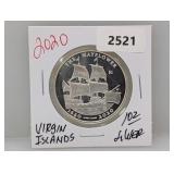 2020 1oz .999 Silv Virgin Isl Mayflower $1