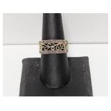 .925 Sterling Scrollwork Marcasite Band Sz 8.5