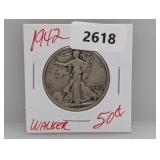 1942 90% Silver Walker Half $1