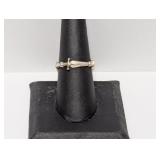 .925 Sterling Sword Motif Ring Sz 7.5