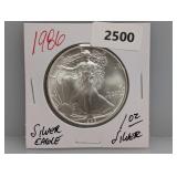 1986 1oz .999 Silver Eagle $1 Dollar