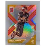 2018 Elite Extra Ed Orange Lamar Jackson RC DieCut