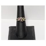 .925 Sterling Multi Stone Couples Ring Sz 7