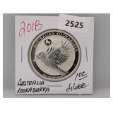 2018 1oz .999 Silv Australia Kookaburra $1