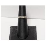 .925 Sterl Rectangular Cut Stone Ring Sz 6