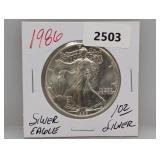 1986 1oz .999 Silver Eagle $1 Dollar