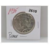 1935 90% Silver Peace $1 Dollar
