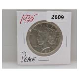 1935 90% Silver Peace $1 Dollar