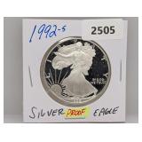 1992-S PF 10z .999 Silv Eagle $1 Dollar
