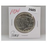 1934 90% Silver Peace $1 Dollar