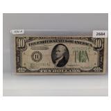 1934-A St Louis $10 Fed Reserve Note
