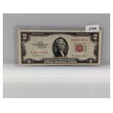 1953 Red Seal $2 US Note