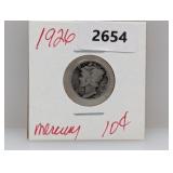1926 90% Silver Mercury Dime