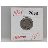 1925 90% Silver Mercury Dime