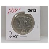 1935-S 90% Silver Peace $1 Dollar