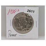 1935-S 90% Silver Peace $1 Dollar