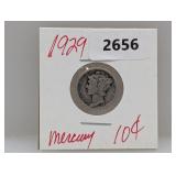 1929 90% Silver Mercury Dime