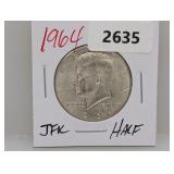 1964 90% Silver JFK Half $1 Dollar