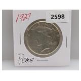 1927 90% Silver Peace $1 Dollar