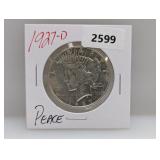 1927-D 90% Silver Peace $1 Dollar