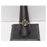.925 Sterling Dragon Mood Stone Ring Sz 9.5