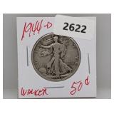 1944-D 90% Silver Walker Half $1