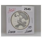 2021 1oz .999 Silv Korea 1 Clay