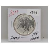 2017 1oz .999 Silv Korea 1 Clay