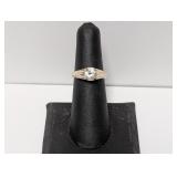 .925 Sterling CZ Solitaire Ring Sz 5.5