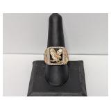 Black Hills Gold/.925 Sterl Eagle Ring Sz 9