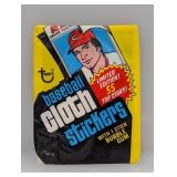 1977 Topps Cloth Stickers Unopened Wax Pack