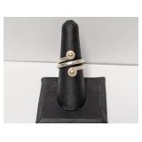Vermeil/.925 Sterl Adjustable Swirl Ring