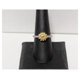 Verm/.925 Sterl "You Were My Sunshine" Ring Sz 8