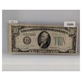 1934-D Cleveland OH $10 Fed Reserve Note