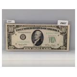1950 St Louis $10 Fed Reserve Note