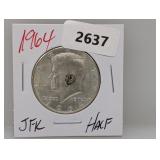 1964 90% Silver JFK Half $1 Dollar