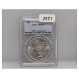 PCGS 1889 MS63 90% Silv Morgan $1