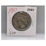 1927 90% Silver Peace $1 Dollar