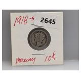 1918-S 90% Silver Mercury Dime
