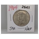 1964 90% Silver JFK Half $1 Dollar