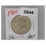 1964 90% Silver JFK Half $1 Dollar