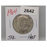 1964 90% Silver JFK Half $1 Dollar