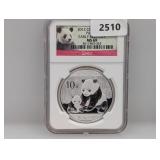 NGC 2012 MS69 1oz .999 Silv China 10 Yuan