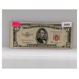 1953-C Red Seal $5 US Note