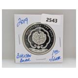 2019 1oz .999 Silv Bhutan Boar
