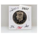 2000-S PF JFK Half $1 Dollar